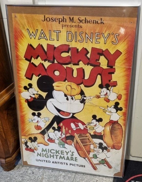 Foto & Immagini: Original Micky Mouse Poster von 1958 Mickeys Nightmare – Usato da Flums venduto da Flumsantik