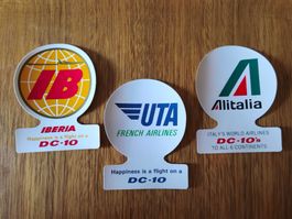 3 x Douglas DC-10 Sticker / Kleber Alitalia, UTA, Iberia
