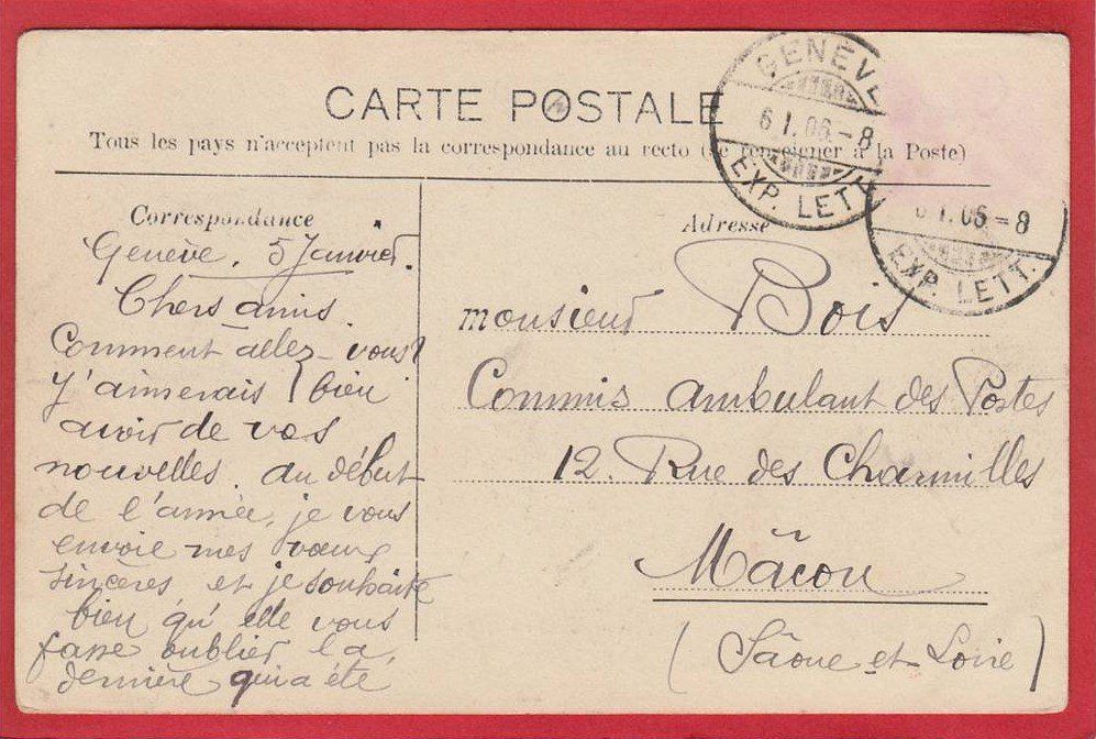 Cartoline postali: GENÈVE, GARD DE CORNAVIN, BAHNHOF, 1906 – Usato da Grüningen venduto da Kartenlaube 1