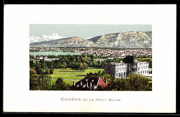Cartoline postali: AK Genève, Panorama et le Mont Blanc – Usato da Berlin venduto da bartko-reher