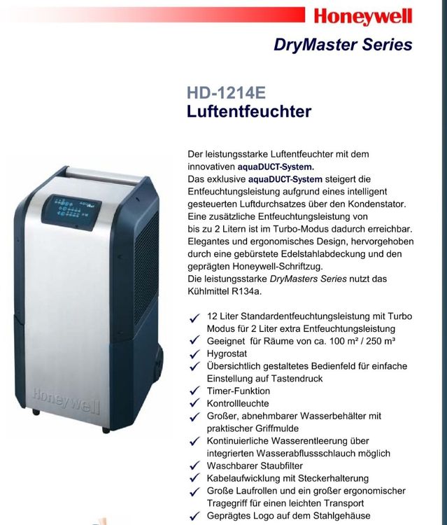 Honeywell Aquaduct Luftentfeuchter | Kaufen auf Ricardo