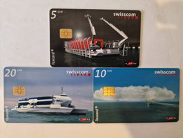 Swisscom Taxcard 3er Set. EXPO 02.