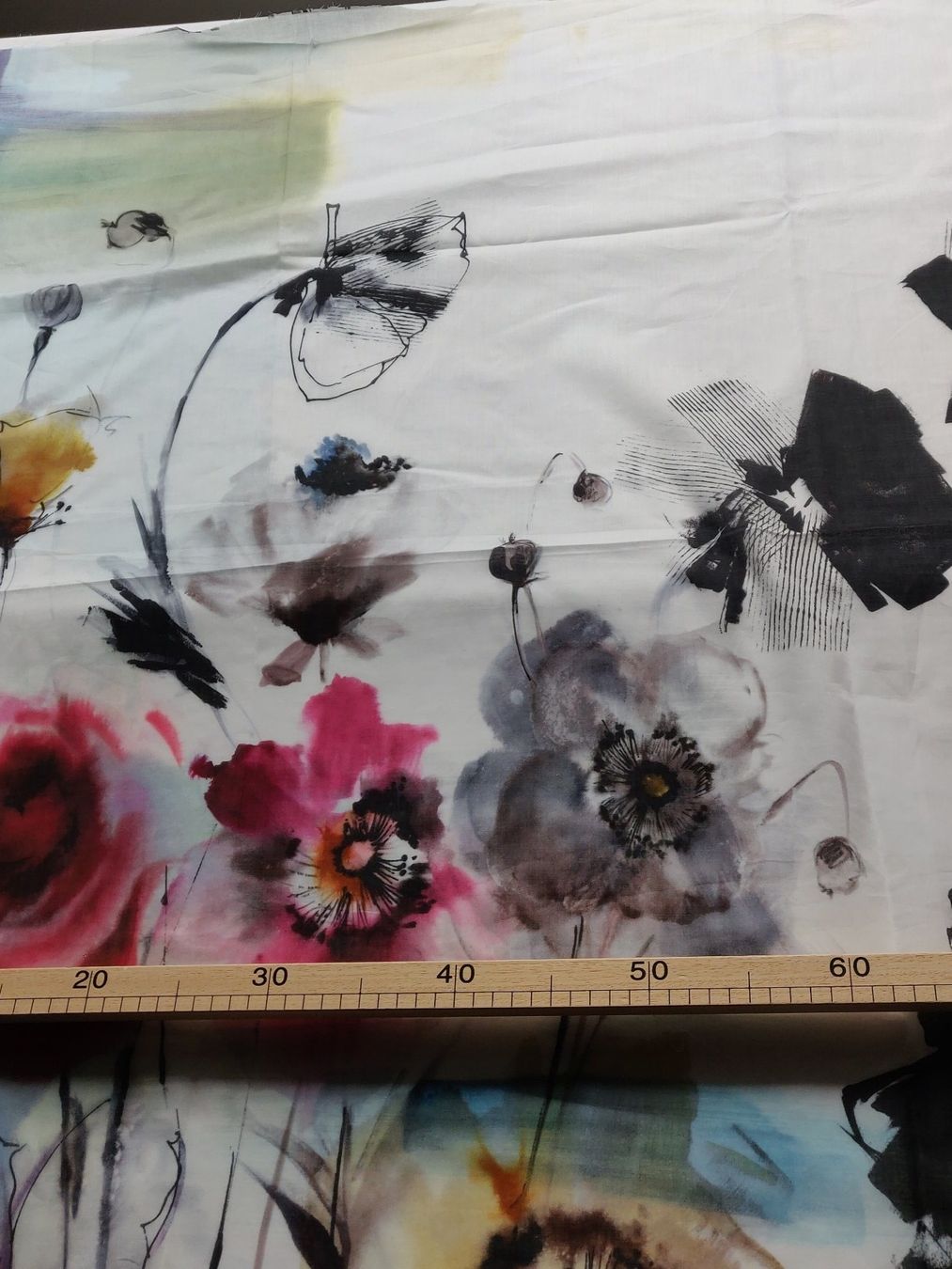 Stoffe: Ital. Batist Baumwolle Panel 1.02x1.40m Acquarello – Neu (gemäss Beschreibung) aus Lufingen von Voyager7 8