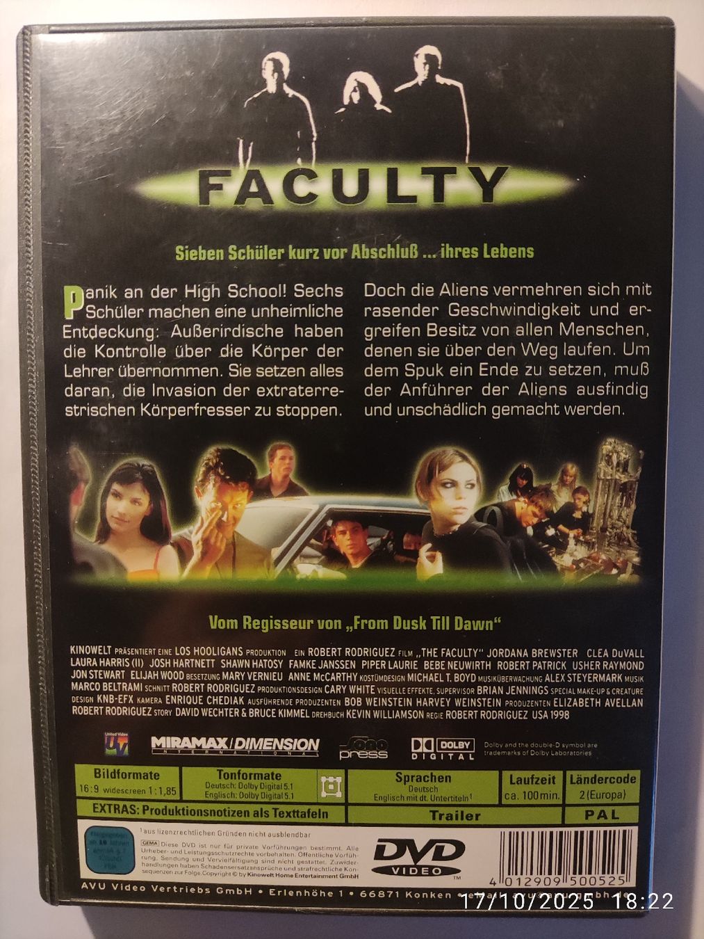 Alle DVDs: Faculty - Trau keinem Lehrer – Gebraucht aus Basel von Alacant 1