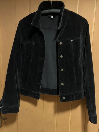 Veste en velours côtelé noir, taille 40, comme neuve!