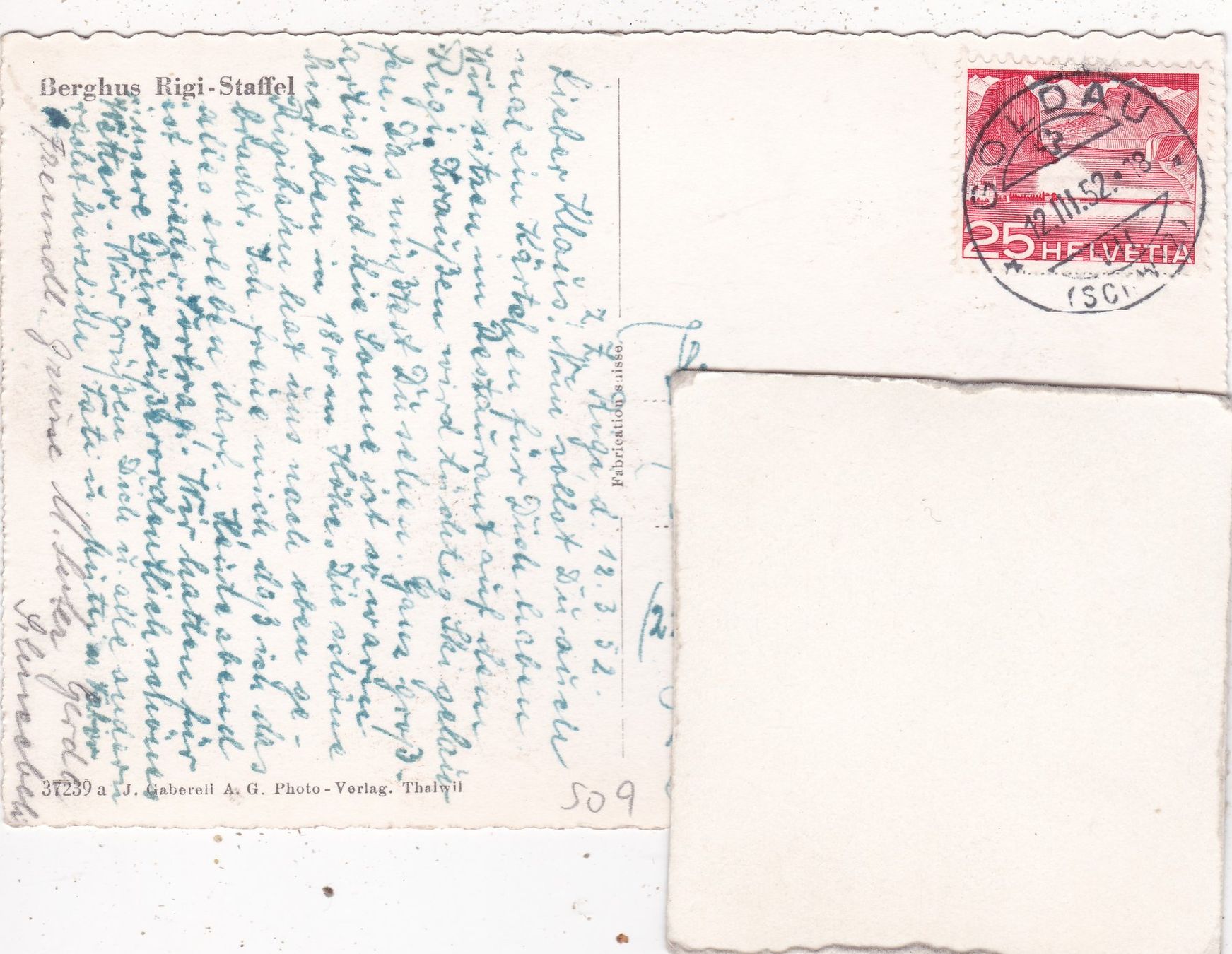 Cartes postales: Berghus Rigi Staffel 1952 – D'occasion à Herisau par Lisegrat2008 1