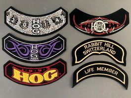 Harley Davidson HOG Patch Aufnäher Set Mix 6 Stk.