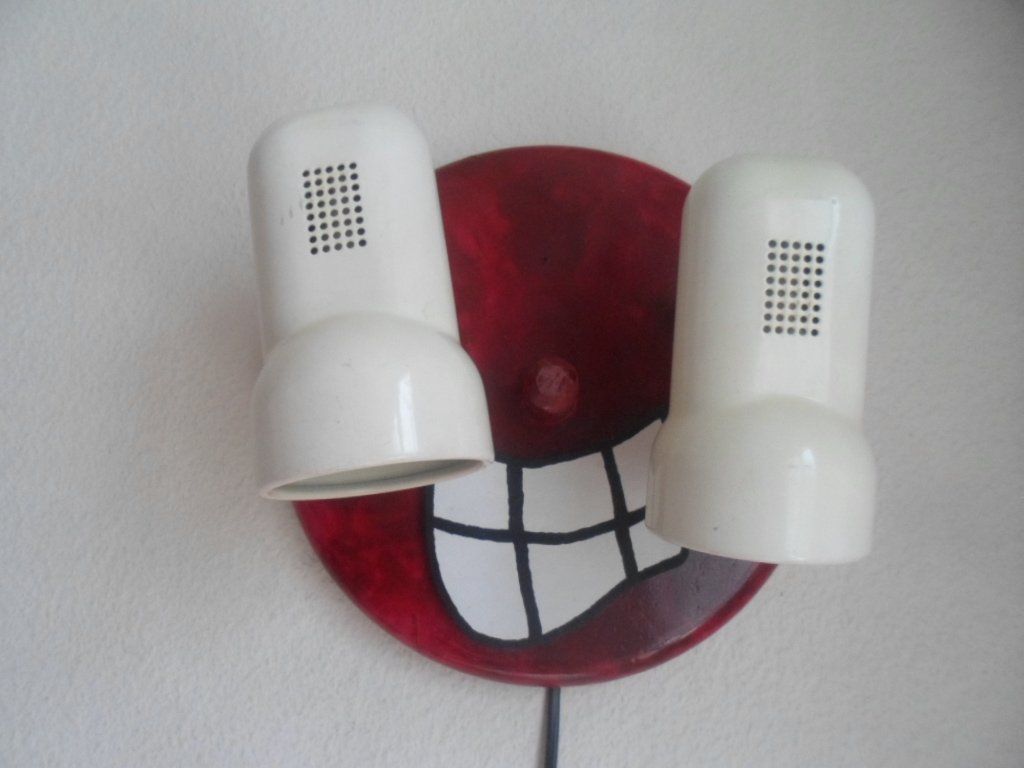 Lampade: Bastel- Gesicht- Wand- Lampe 2x E27 max. 60W – Usato da Zürich venduto da Tocayo 1