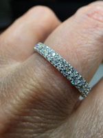 Bague argent avec diamants de moissanite certifiés GRA