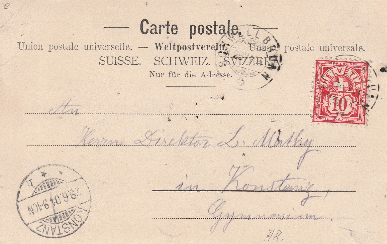 Ansichtskarten: Schwellbrunn mit Säntis-1904 – Gebraucht aus uttwil von koe_z8jm 1