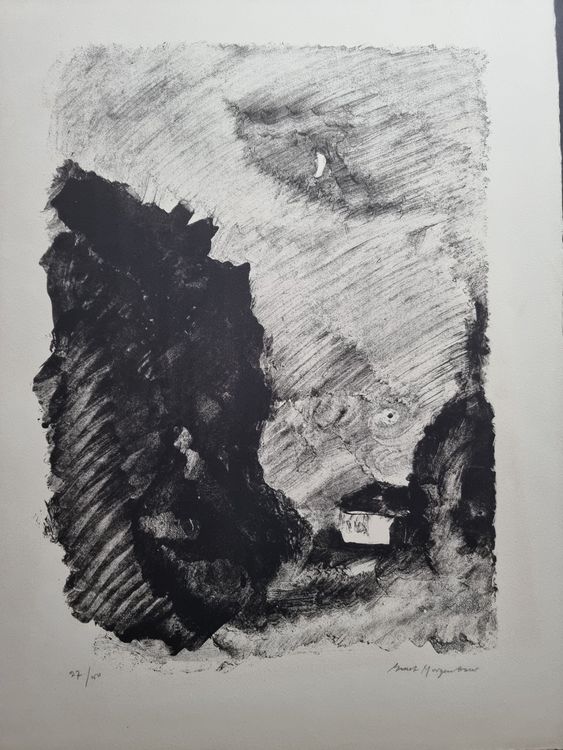 ERNST MORGENTHALER LITHOGRAPHIE SIGNIERT NUMMERIERT 1