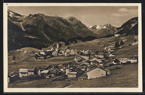 Cartoline postali: Fetan /Unterengadia, Teilansicht mit Ber – Usato da Berlin venduto da bartko-reher