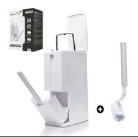 Toilettenbürste mit Mülleimer, Badezimmer Set.