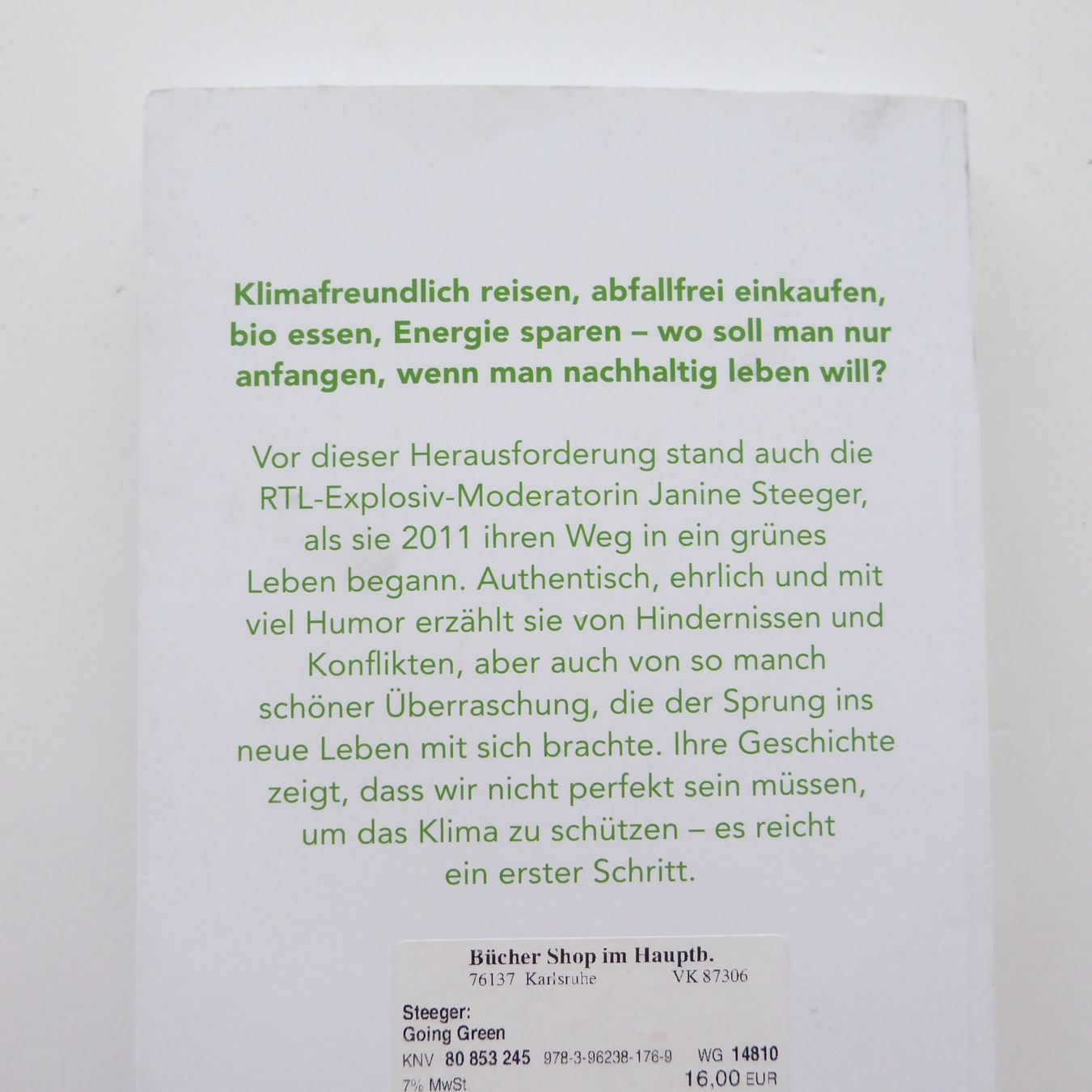 Livres: Going Green – D'occasion à Basel par Kunterbunt12 1