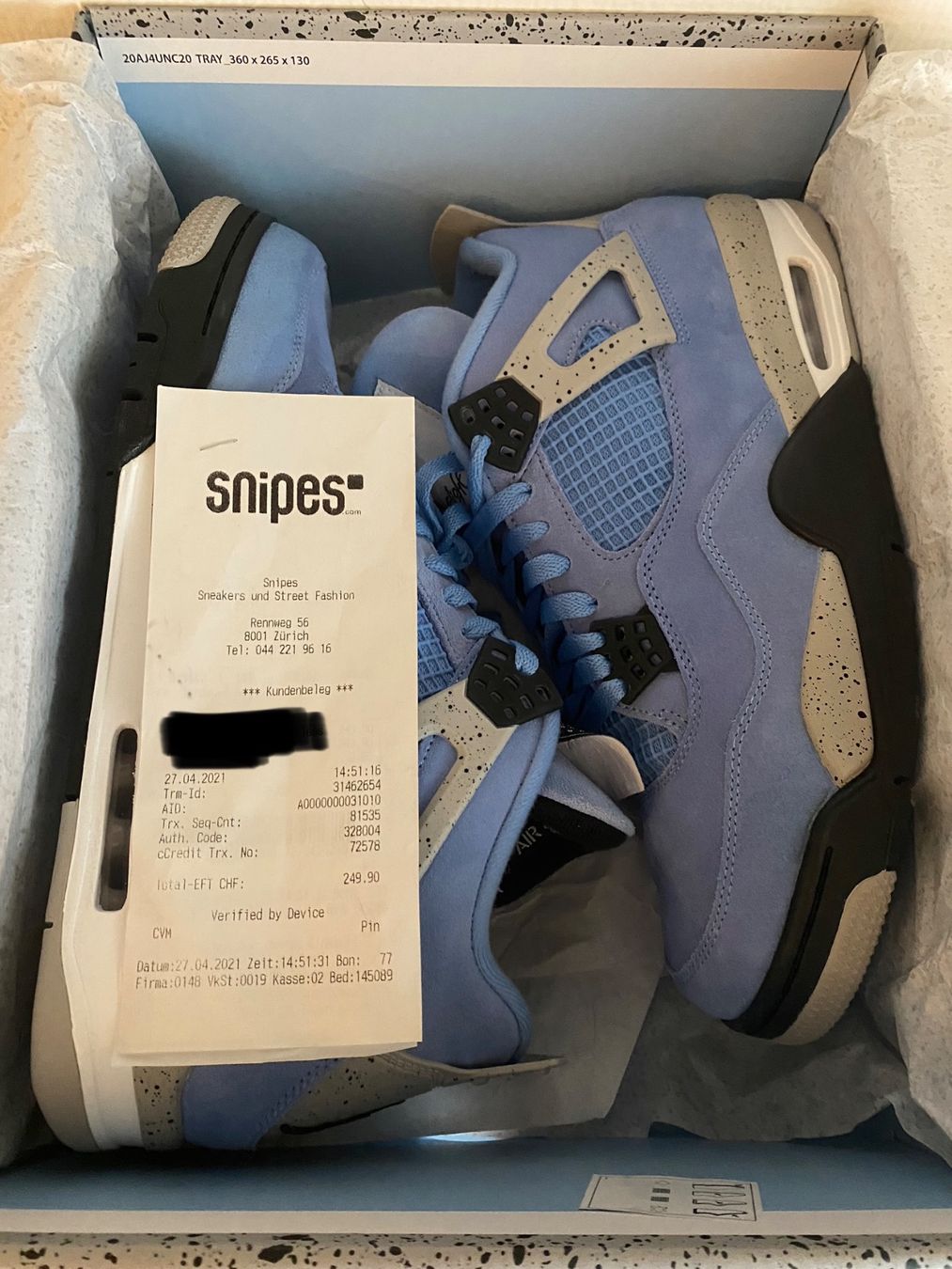 Jordan Scarpe da uomo: Jordan 4 University Blue / EU 46 – Usato da Abtwil SG venduto da PauloDybala10 5