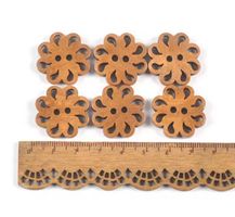 100x Holzknöpfe 20mm für Kleidung - boutons en bois