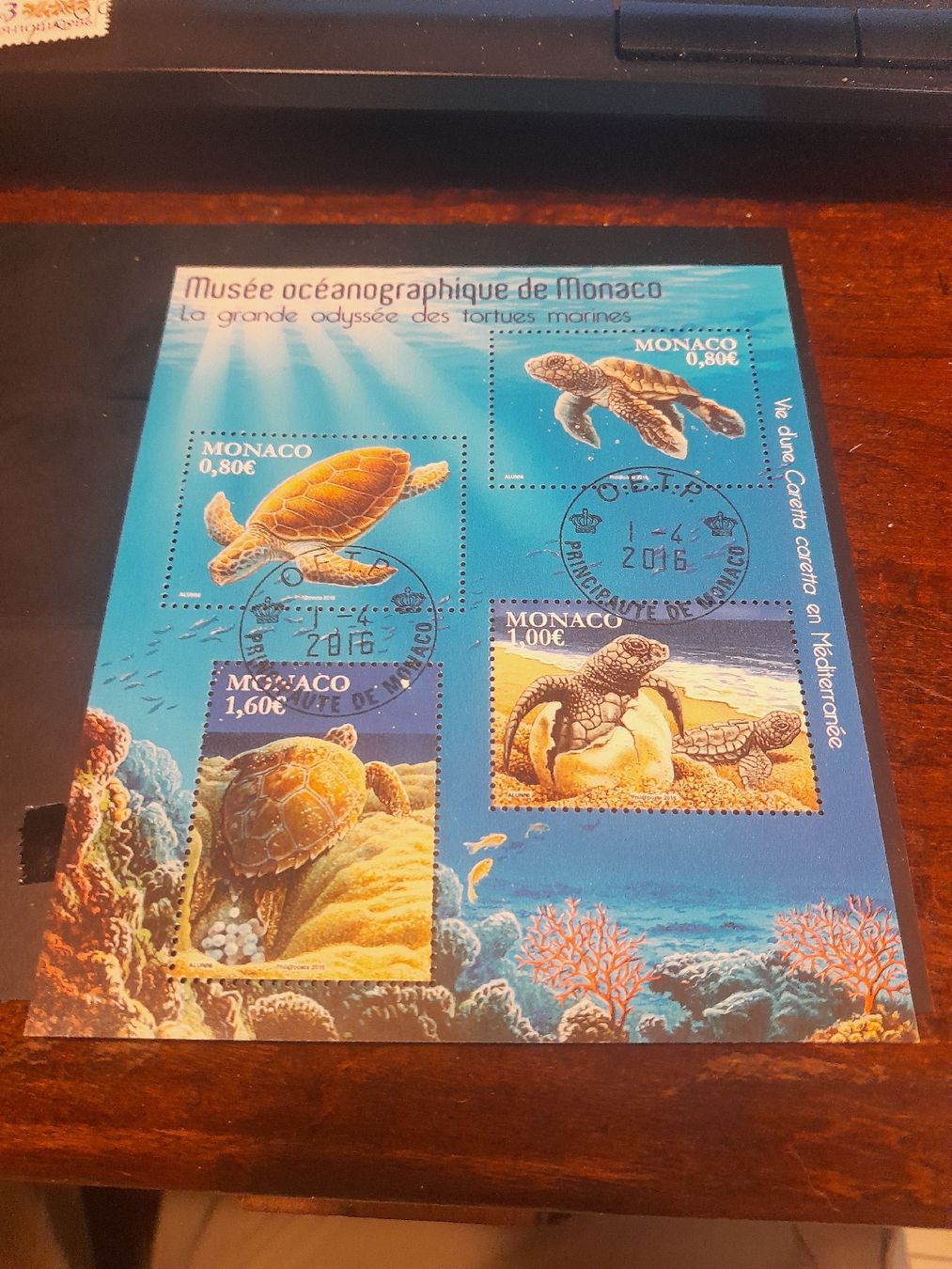 Tutti i francobolli: Monaco - Timbres Musée Océanographique Tortues 2016 – Usato da Marly venduto da globetrotter1723