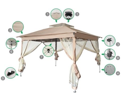 Tende & Padiglioni: Pavillon Gartenpavillion Pergola Metall – Nuovo e nell'imballaggio originale da Herbertingen venduto da jet-line-e-trade 5