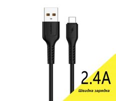 Câble Denmen D42T Silicone USB Type-C 2,4 A 1 m