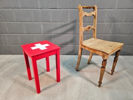 Swiss Design Stool, Suisse Tabouret, Hopp Schwiiz Hocker