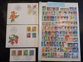 CH: 200 verschiedene gestemp. Pro Juventute Briefmarken 009