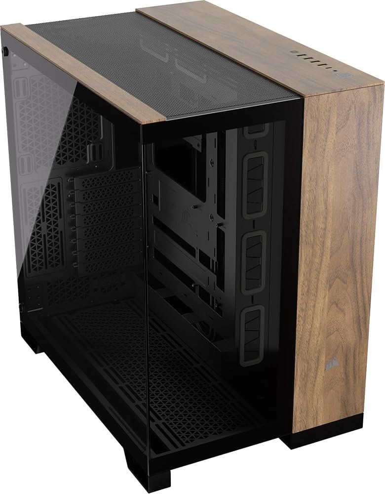 Corsair Custodie: PC Case "Corsair 6500x Schwarz/Walnuss" - NEU – Nuovo e nell'imballaggio originale da Locarno venduto da fun_qm8g