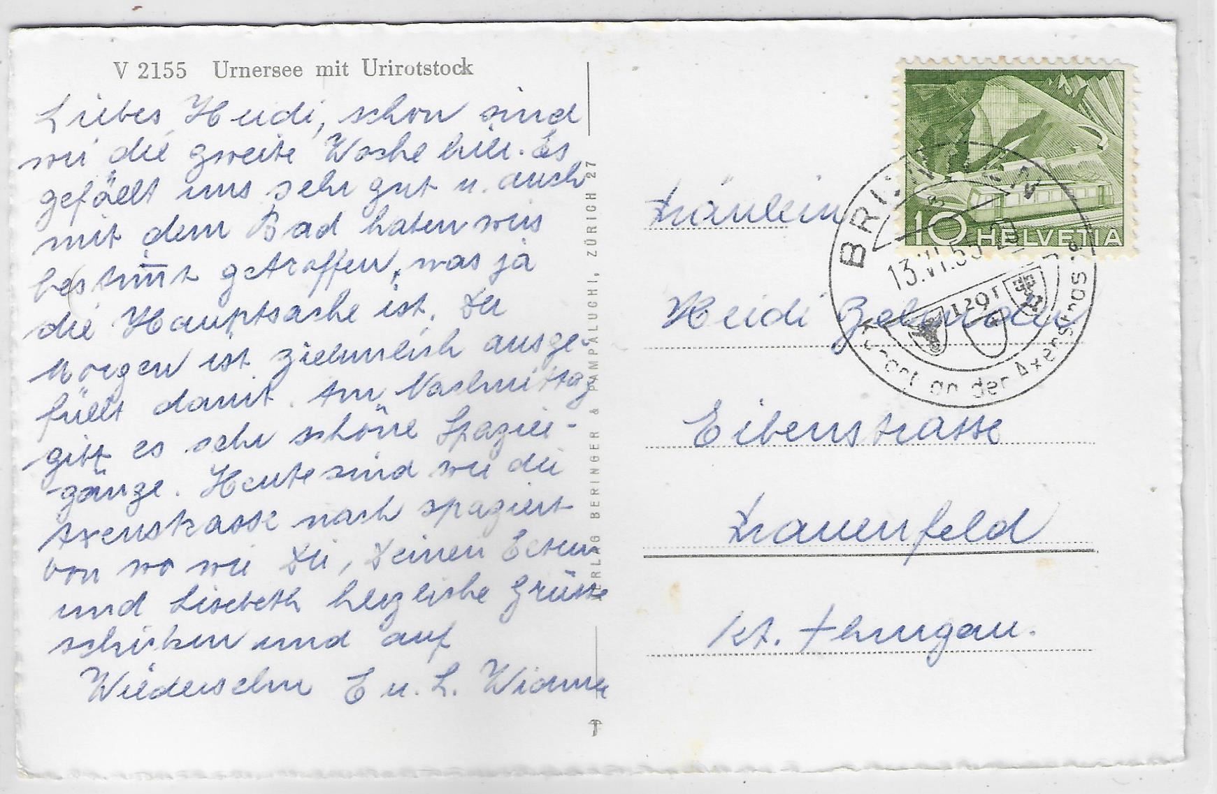 Cartoline postali: Urnersee mit Urirotstock – Usato da Ettingen venduto da Kartenplanet 1