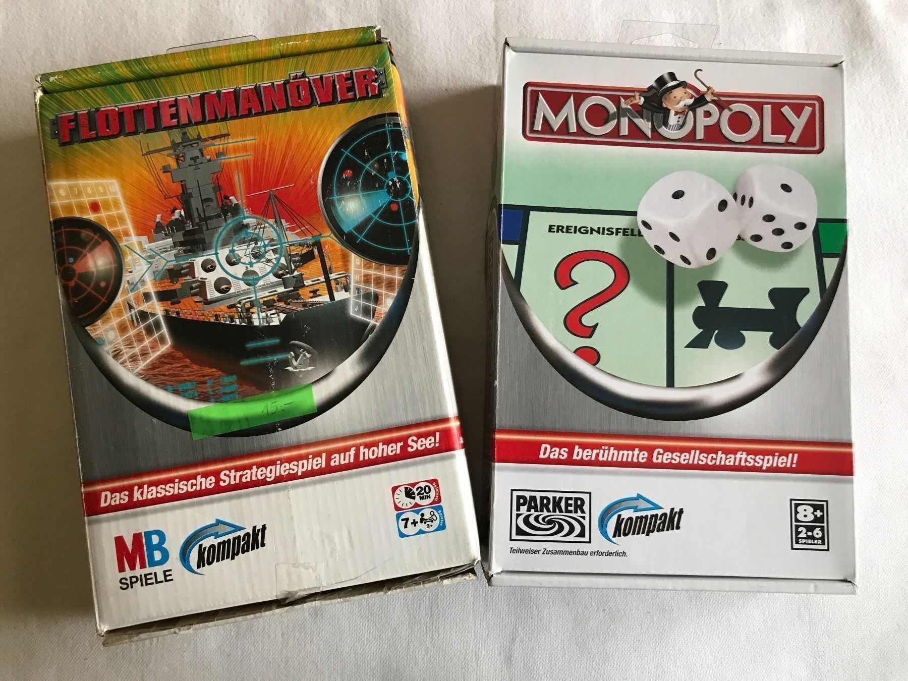 Parker Giochi: Monopoly & Flottenmanöver Kompakt Set – Usato da Rebstein venduto da gimmma