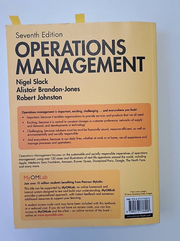 Libri: Operations Management from Slack, Brandon-Jones and Johnston – Usato da Schmerikon venduto da Nicole0120 1