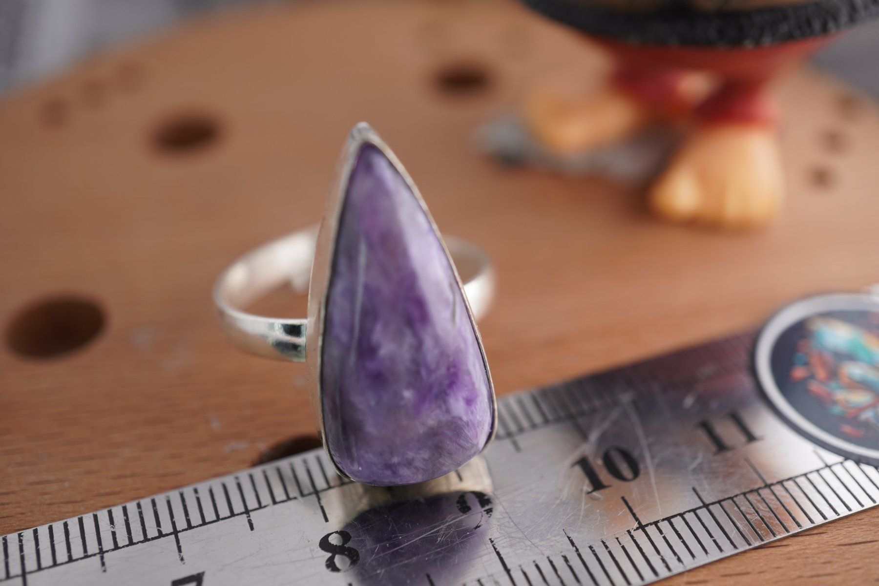 Minerali & Pietre curative: Charoit        ring Grösse  Variabel     (Räumung!) – Nuovo e nell'imballaggio originale da Eschenbach SG venduto da topstone 2