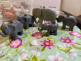 5x Lego/Duplo Elefanten Familie - diverse Grössen 🐘🐘🐘