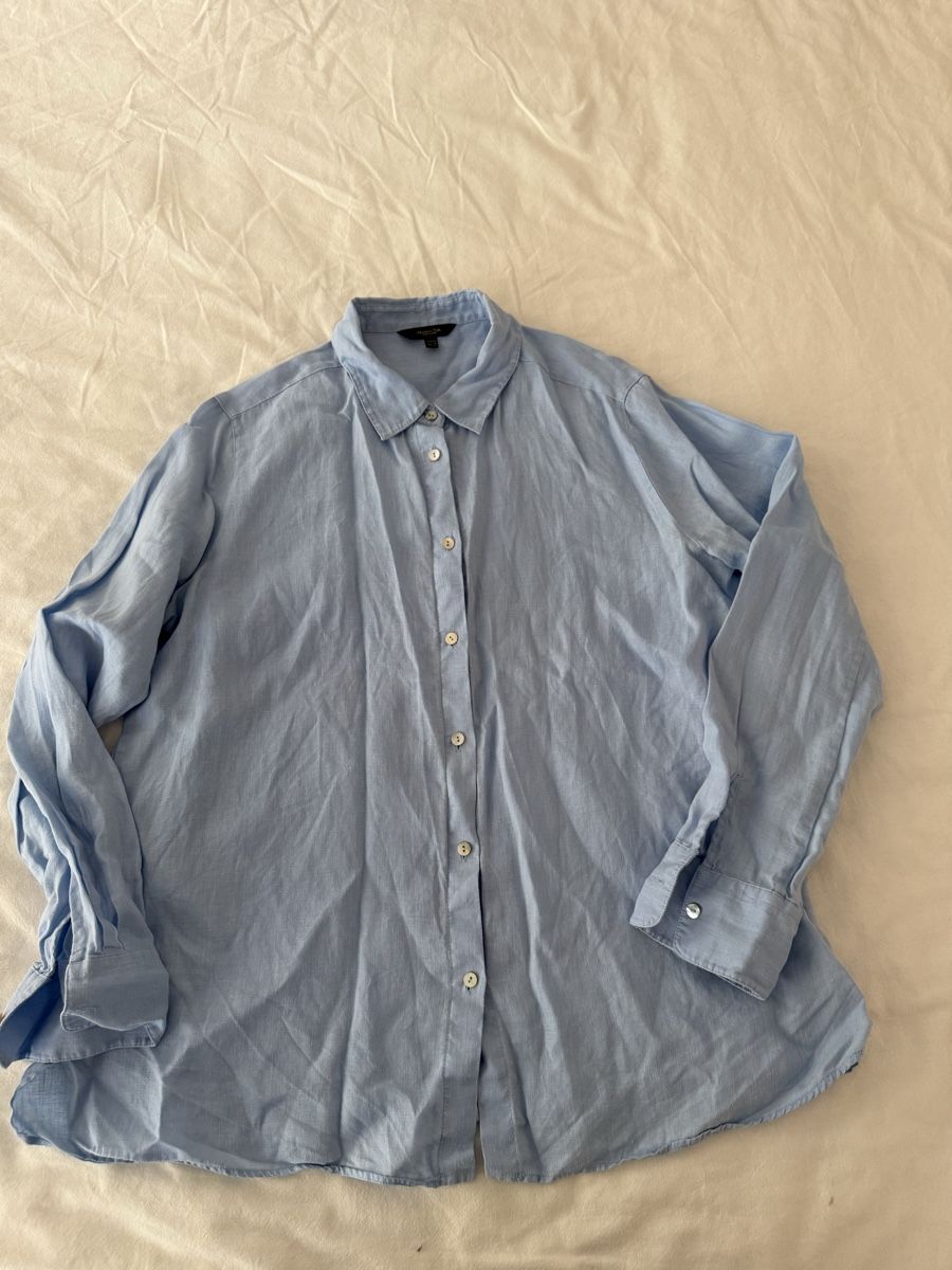 Massimo Dutti Camicette: Massimo Dutti blue linen shirt – Usato da Zürich venduto da jus_sw7l 4