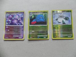 2 Pokémon Sammelkarten 2007 Text Deutsch glänzend 100/110 KP