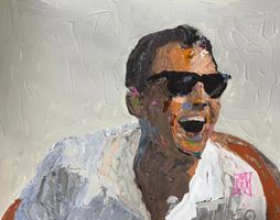 Original Gemälde – Wolf of Wallstreet – Gerahmt - Dekoration