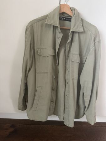 ZARA Overshirt Jacket - Size XS Khaki Green - Perfect Sprin