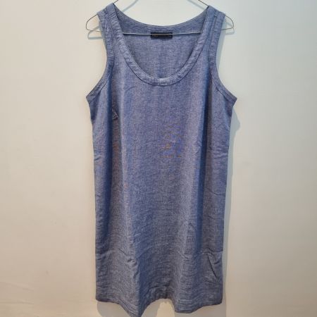 Damen kleid blau Grösse 38/40 Leinen Viskose Mix guter Zu...