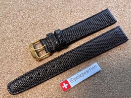 16mm Top Uhrenarmband, Leder, Eidechse, Uhrenband braun