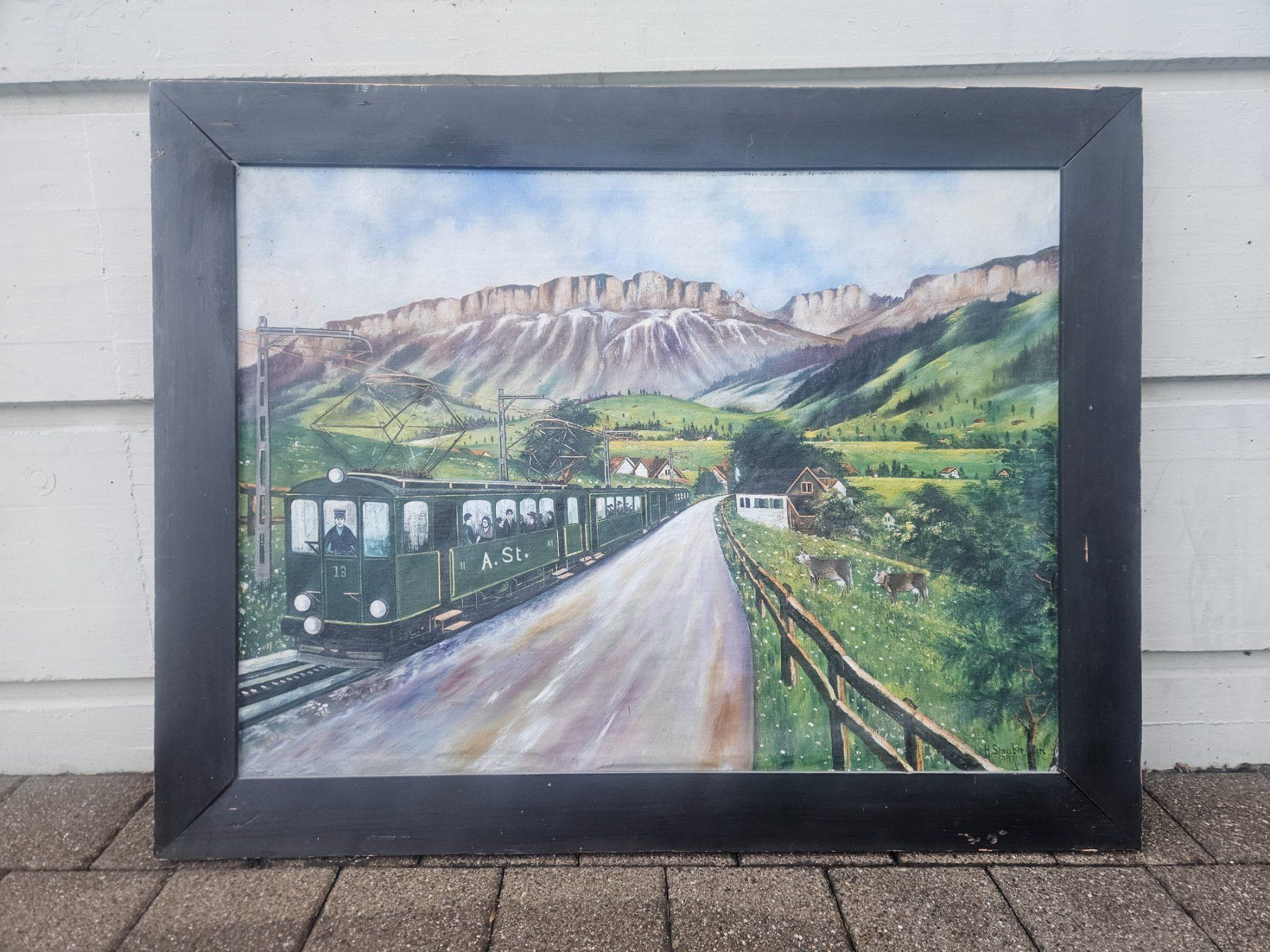 Dipinti: eisenbahn a st appenzell st.gallen – Difettoso da Schwellbrunn venduto da Jaguarpanter