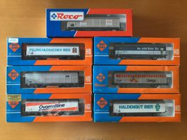 7x Roco Hbils Schiebewandwagen