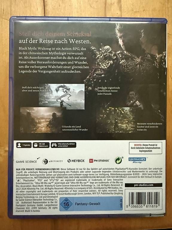 Sony Spiele: Black Myth Wukong PS5 – Gebraucht aus Giebenach von YWadl 1