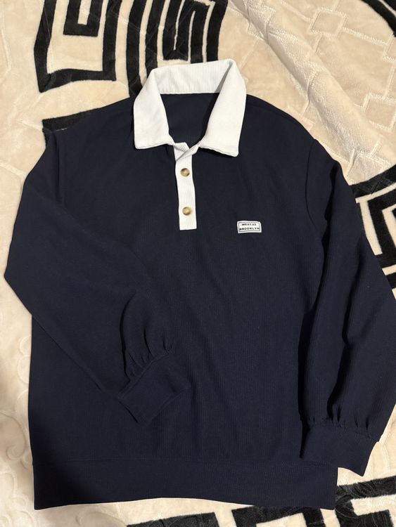 Chemise Garçon Gymboree Thème Football - Taille 7 - Manches Longues Grise Et Bleu Marine - Neuf Avec étiquettes