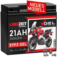 Langzeit Motorradbatterie 21Ah 12V
