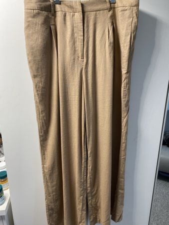 New Look Leinenhose Beige Gr. 44 Sommerhose leicht & bequem