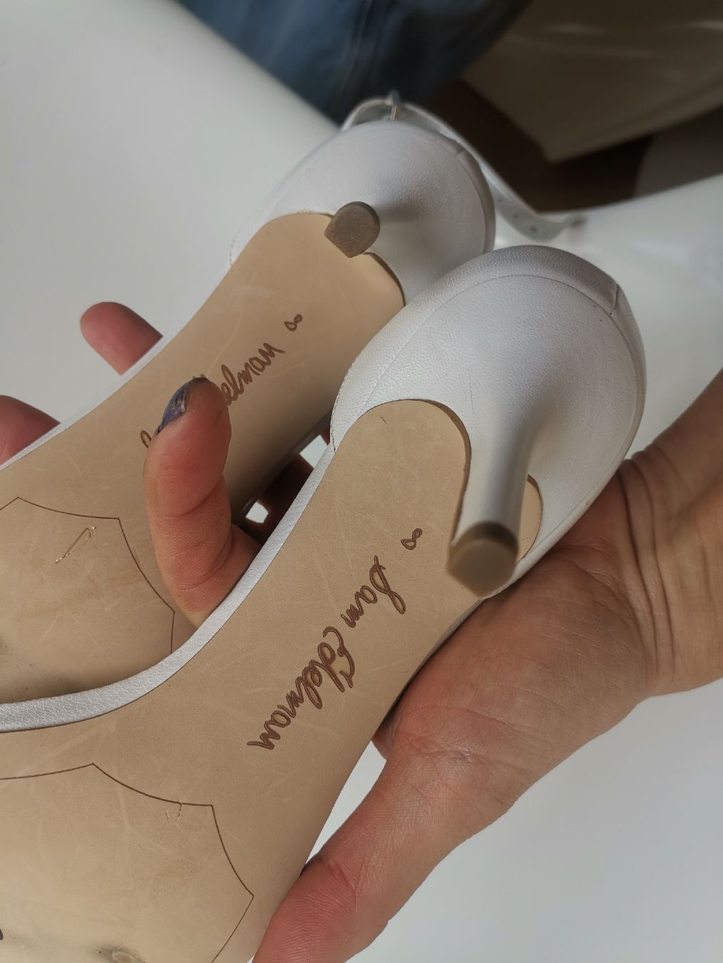 Sam Edelman Damenschuhe: Sam Edelman, Klassischer Sommerschuh, Leder weiss – Neu (gemäss Beschreibung) aus Uerikon von pink_flamingo 2