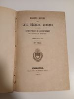 Bulletin officiel Fribourg 1855, lois, décrets, arrêtés