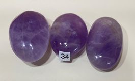 Amethyst Set 3 Stück Free Form Handschmeichler