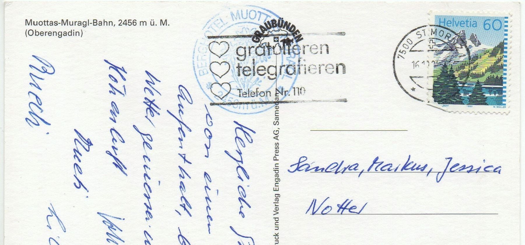 Cartes postales: MUOTTAS-MURAGL-BAHN – D'occasion à Jona par philajona 1