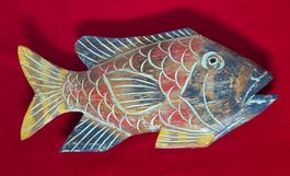 Handgeschnitzter Holzfisch, Deko-Objekt für Ihr Zuhause!