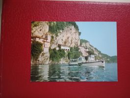 AK Schiff Lago Maggiore beim Kloster in S. Caterina d. Sasso