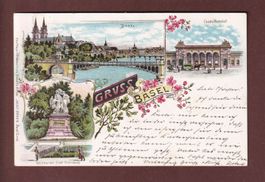Gruss aus BASEL - 1900 UPU - Litho Brann